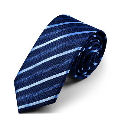 China Solid Color Handmade Custom Skinny Ties Woven Neck Tie Corbatas Checked Silk Tie For Man 148X7.0X3.5CM for sale