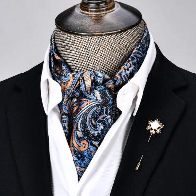 China Colored Silk Neckerchief Fashion Style Paisley Logo Paisley Scarf Neckerchief Custom Jacquard Neckerchief For Men for sale