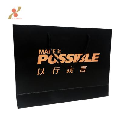 China Cell Phone Store Recyclable Custom Art Paper Shopping Bag for sale