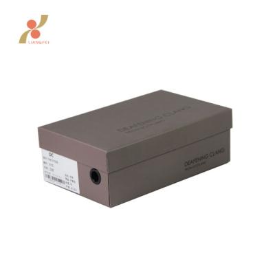 China Recyclable Best Price Custom Brand Printed Brown Paper Shoes Packaging Box for sale