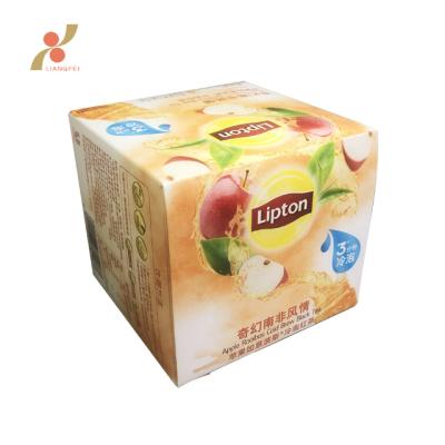 China Recyclable Custom Fancy Eco - Friendly Tea Bag Art Paper Box With Logo for sale