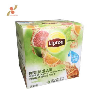 China Recyclable Custom Eco - Friendly Modern Packaging Paper Tea Bag Art Box With Logo for sale