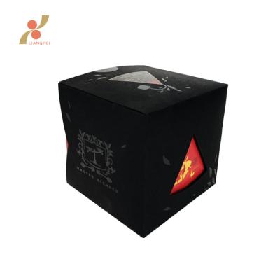 China Recyclable Luxury Custom Cube Tea Hard Paper Box for sale