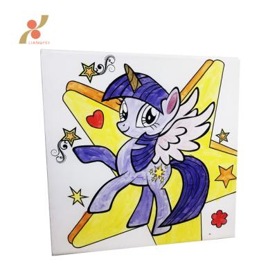 China DIY Educational Cartoon Horse Custom Educational Kids Printed Canvas for sale