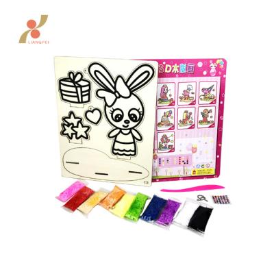 China Air Dry Kids Creating And Cute DIY Bead Slime On Wooden Board for sale