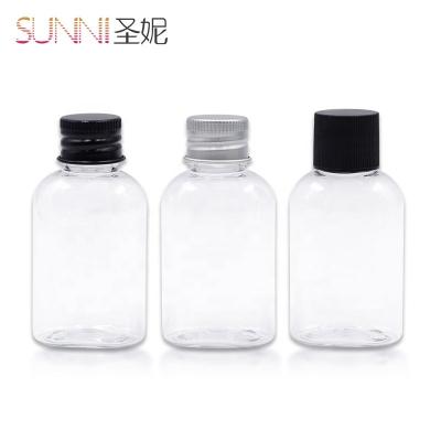 China Cosmetic portable plastic toner bottle with aluminum screw cap for facial skin care for sale