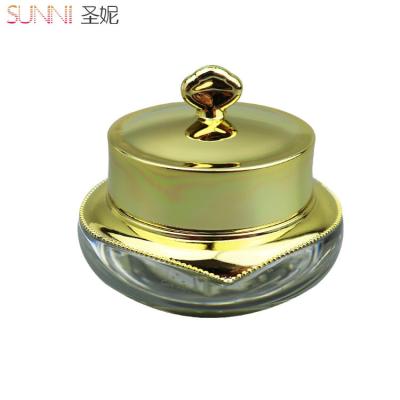 China Cosmetic Gold 10g Acrylic Luxury Body Cosmetics Eye Cream Jars Bottle Jar 50ml for sale