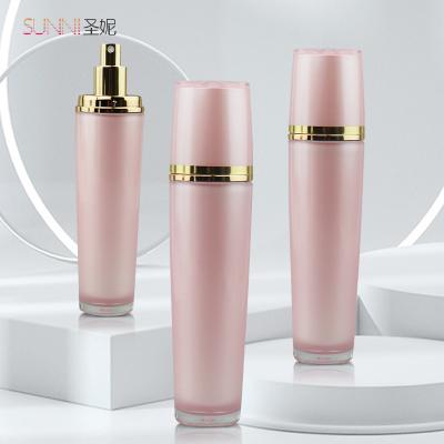 China Eco Friendly 100ml Perfume Spray Bottle Pink Facial Acrylic Mist Spray Bottles for sale