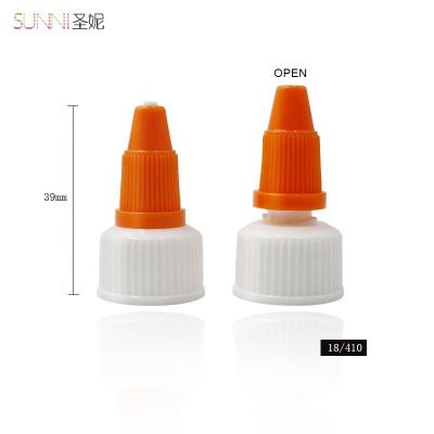 China Spill Manufacturer Non Custom Screw Cap 18/410 Plastic Twist Top Cap For Bottle for sale