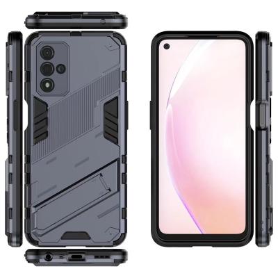 China Anti-drop 2 shockproof punks in 1 back cover fits Iphone 11/12/13 wholesale custom cell phone with protective stand cases for sale