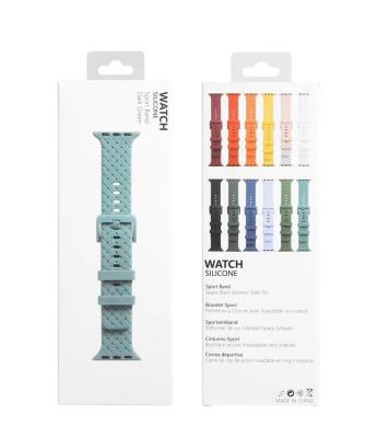 China Silicone Shockproof Woven Watch Band With Colorful Smart Watch Bands Factory Wholesale 38mm/40mm/42mm/44mm/41/45mm Retail Packing for sale