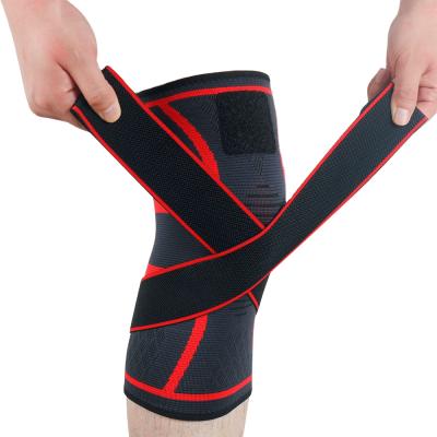 China New Compression Adjustable Breathable Belt Elasticity Badminton Running Fitness Mountaineering Knitting Outdoor Knee Brace for sale