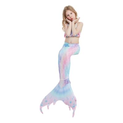 China Antibacterial Children's Fish Tail Girl Princess Dress Mermaid Three-Piece Swimsuit for sale