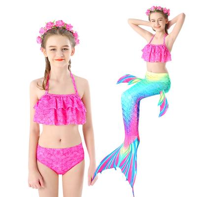 China New antibacterial three-piece bikini in 2021 children's Europe and the United States hot spring mermaid swimsuit for sale