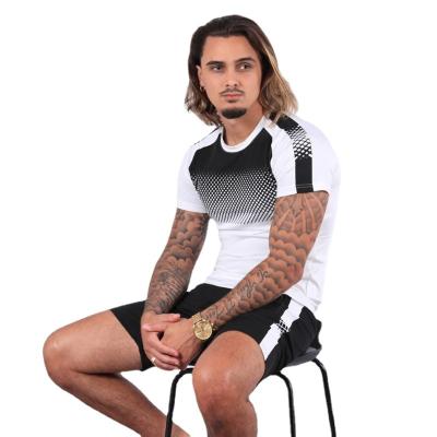 China New Basketball Sport Breathable Casual Men's Progressive T-shirt And Shorts Two Simple Men Sweat Suit Sets for sale