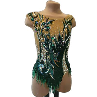 China Attractive Art Test Training Ball Figure Skating Bodybuilding Suit Rhythmic Gymnastics Competitive Skirt Dance for sale