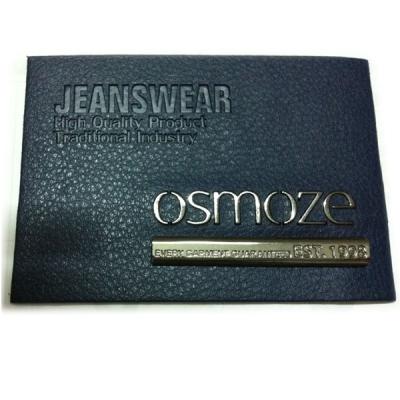 China Viable leather jeans brand with metal brand, fashion design, hot sale for sale