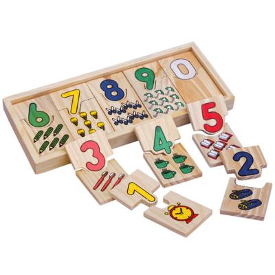 China Children's Toys Educational Cognitive Number Puzzle Learning Toy Wooden Math Toy for Kids Gift for sale