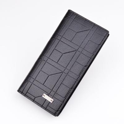 China 2021 wholesale fashion color leather men's black wallet high quality waterproof for sale