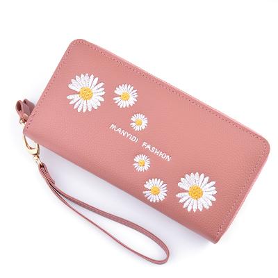 China Wholesale Vintage 2021 New Design Fashion Zipper Purse Cell Phone Bags and Cases Women PU Leather Wallet for sale