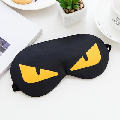 China Blocking Evil Eye Travel Girls Sleeping Cotton Lightweight Cute Blindfold Eye Mask With Cartoon Printing For Sleeping for sale