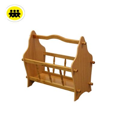 China China Supplier Living Room Solid Wood Wooden Newspaper Rack/Book Stand/Magazine Holder for sale