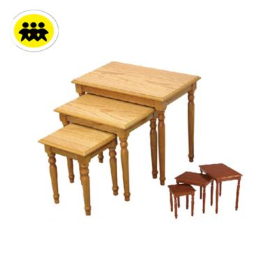 China Easy Compile Living Room Furniture 3pcs Wood Nest Table / Coffee Table for sale