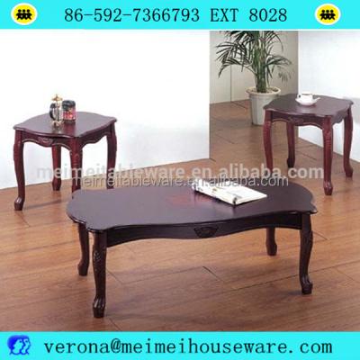 China Living Room Solid Wood Antique Turkish Center Table 3pcs Tea Table Sets for sale