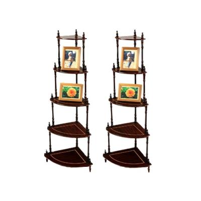 China JW-108A 5 Tier Wooden Corner Open Book Stand for sale