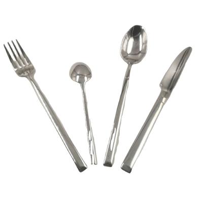 China Sustainable Factory Direct Western Dinnerware Set Metal Stainless Steel Silver Cutlery for sale