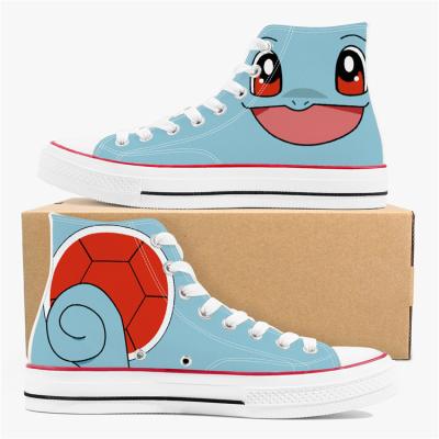 China CUSHIONING Mens Womens Couple Canvas Shoes Custom Anime High Top Walking Shoes for sale