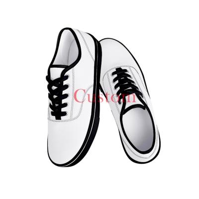 China CUSHIONING Custom Print Mens Canvas Shoes Spring Upper Low Top Casual Lace Up Sneakers China Manufacture for sale