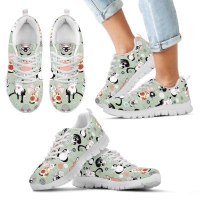 China Cushoining Unisex-kid Sneakers Custom Design Knitted Mesh Sports Shoes Fashion Athletic Casual Shoes for sale