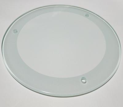 China Industrial 4mm 5mm 6mm 8mm Tempered Frosted Sandblasted Acid Etched Round Glass Panel For Led Light for sale