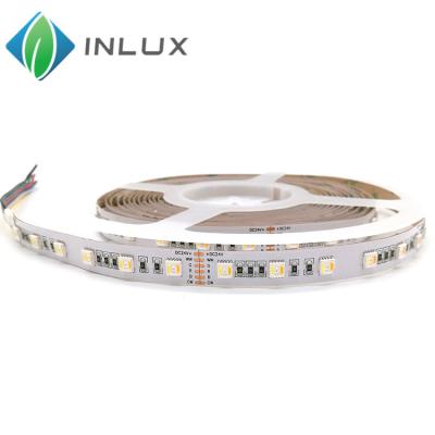 China Waterproof Flexible LANDSCAPE LED Strip Light Strip 60 DC 24V SMD 5050 RGBW LED Light Strip For Living for sale