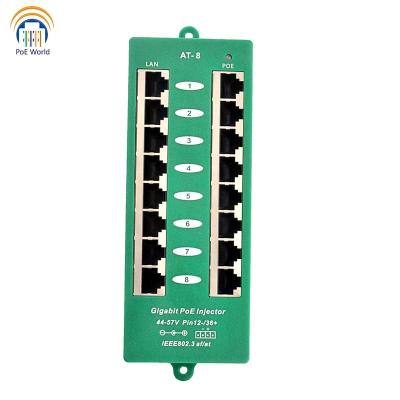 China Active Voip Phone IEEE802.3at PoE Injector Mid-Span Ethernet Connector 1000mbps Rate Auto-Negotiation Device For IP Camera VOIP for sale