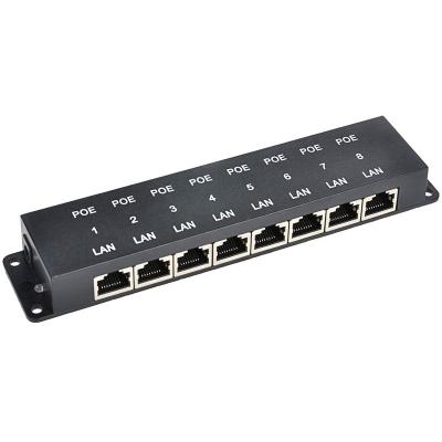 China Power Data Protection 8 Port Passive POE Injector Power and Over Ethernet for IP Network Camera Ubiquiti and MikroTik for sale