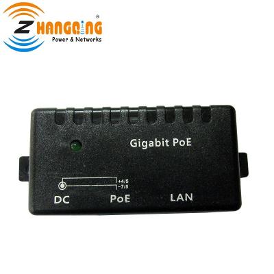 China IP Camera Power Over Ethernet Gigabit Passive PoE Injector 56V 48V 24V 12V PoE Injector for sale