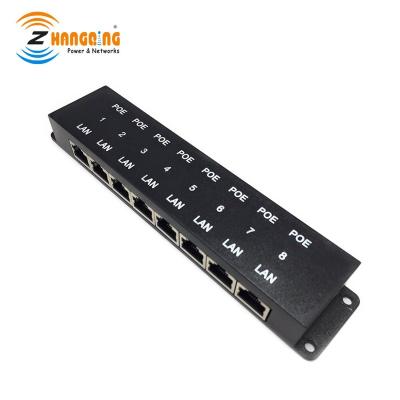 China Multi Port POE PoE Injector with 8 Ports for Power and Data to 8 Devices, for Ubiquiti Camera, Add Power over Ethernet to Any Switch for sale