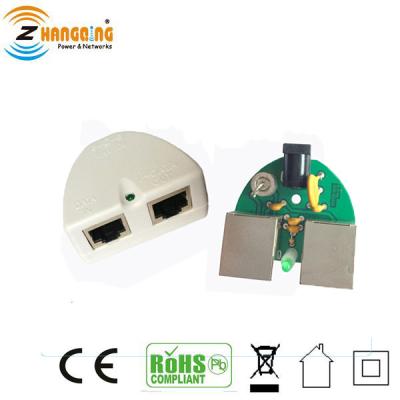 China IP Camera , PoE Port PoE Injector Single Port And LAN Port White Round PoE Injector for sale