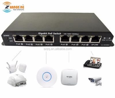 China 24V Mode B For Port Access Point 8 24V 48V Gigabit PoE Switch For IP Camera POE for sale