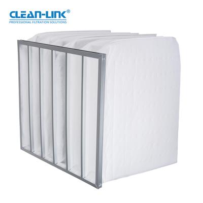 China Hotel Manufacturer AHU Dust AC HVA CIndustrial Air Filter F5 F6 F7 F7 Synthetic Fiber Pocket Air Filter for sale