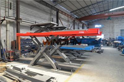 China Runway 4.3m hydraulic cylinder car lift / Car Scissor Lift Second Jack for sale