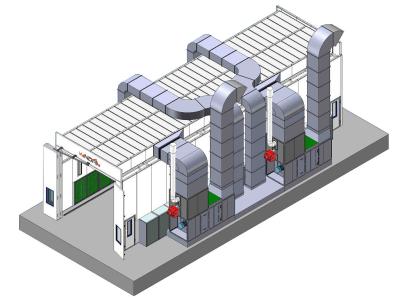 Cina Cabina volta della pittura del progetto del lato di carrozzeria della porta del filtro 4 dal soffitto, stanza automatica dello spruzzo in vendita