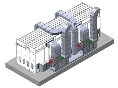 China Ce-van het de Auto Zijontwerp van het Glasvenster Draagbare de Verfcabine, de Automobiele Zalen van de Onderhoudsnevel Te koop