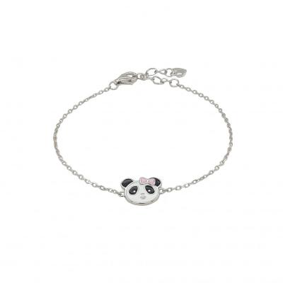 China Fashion 925 Sterling Silver Enamel Cute Panda Cute Bracelet for sale