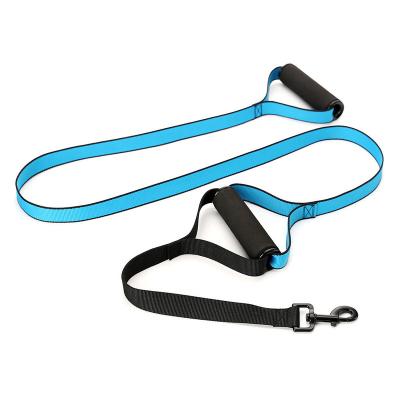 China Hot Selling Medium Large Dog Leash Stocked Anti Burst Soft Handle With Two Handles Dog Leash Pets Pet Lead for sale