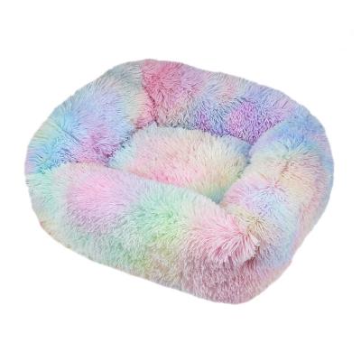 China Hot Sale Faux Fur Deep Sleep Pet Bed Long Plush Online Hot Comfortable Soft Dog Stocked Cat Heated Pet Bed for sale