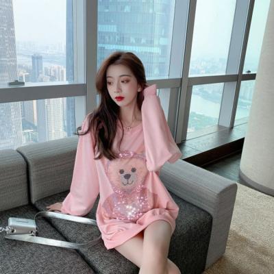 China 2022 fashion pink teen winter clothing breathable cute hoodies for girls clothes sparkle rihestones for sale