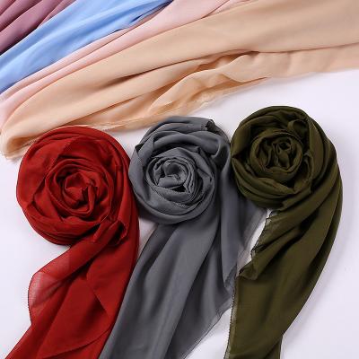 China OEM and ODM classic tudung snap bawal polyester pleated shawl muslim hijab scarf for sale